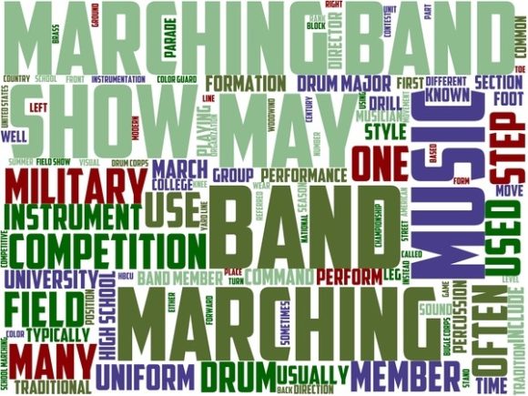 Marching Band Wordart Sublimation for Creative Expression