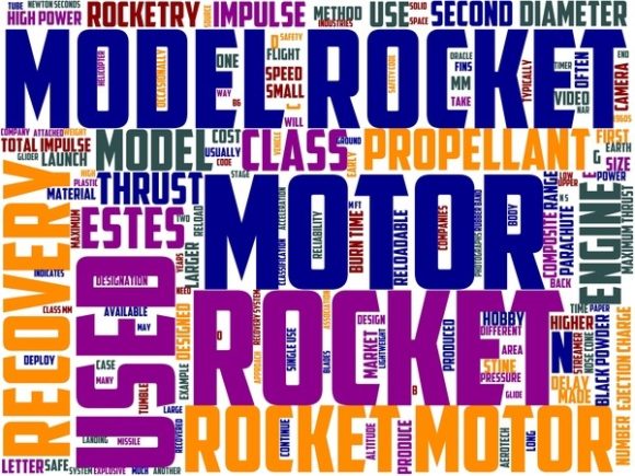 Model Rockets Wordart Book Cover