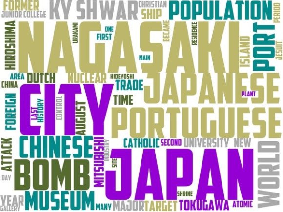 Nagasaki Wordart Book Cover