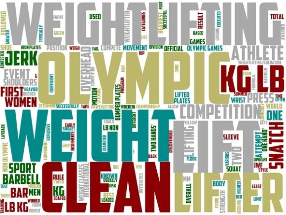 Olympic Weightlifting Wordart Skinny Tum